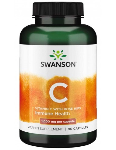 VITAMIN C WITH ROSE HIPS 90CAPS SWANSON
